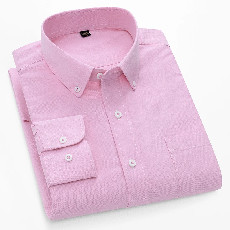Oxford Cotton Casual Shirt Business - 100% Baumwolle Oxford Langarmhemden für Herren