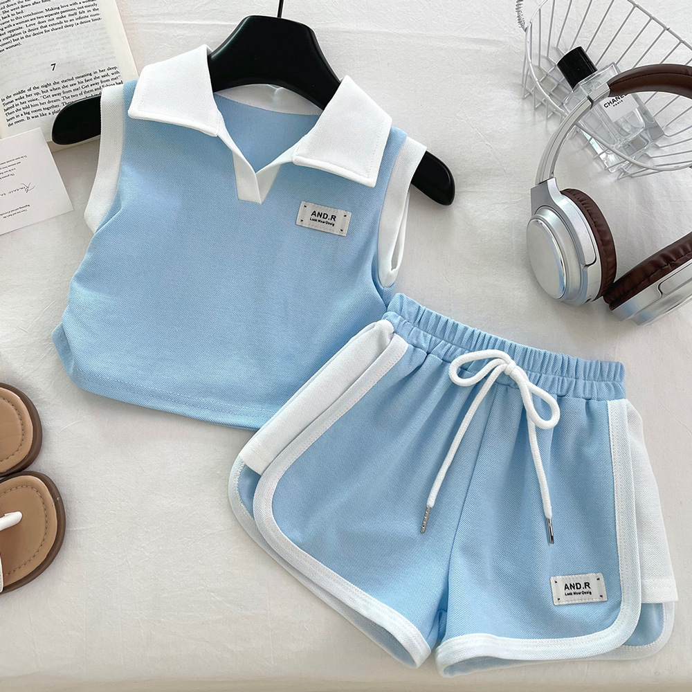 Shorts - Kinder Mädchen Trainingsanzüge Baumwolle Aufkleber Drehen
