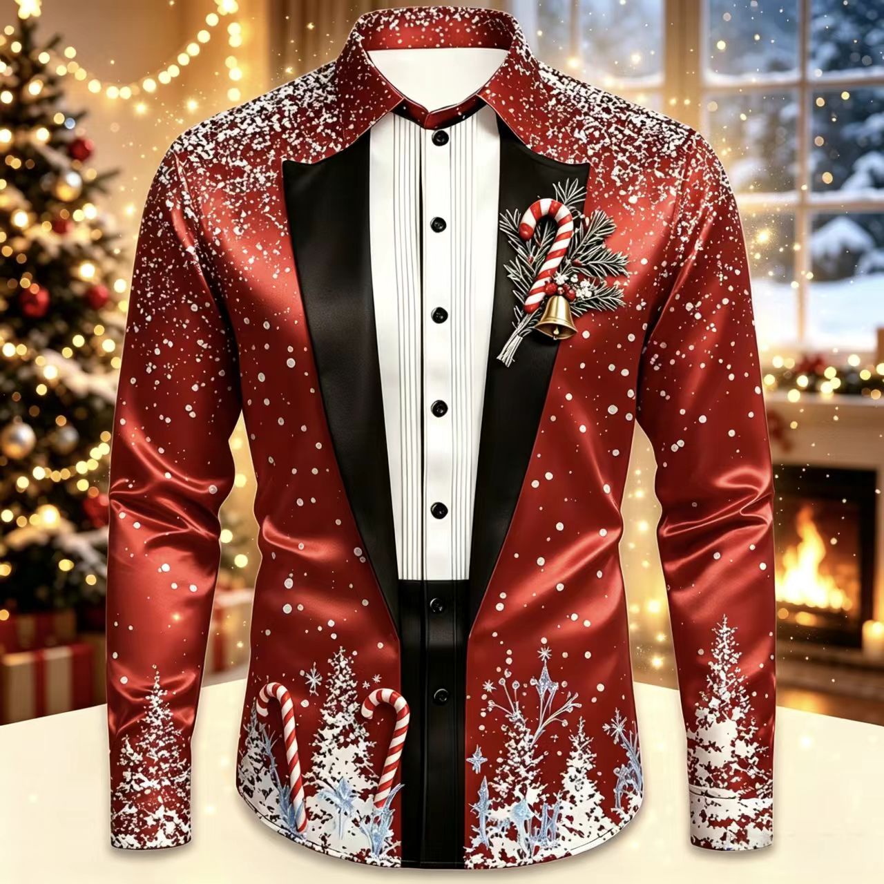 Men Christmas Satin Long Sleev – Mens Satin Silk Dress Shirt Bewertung und Preis