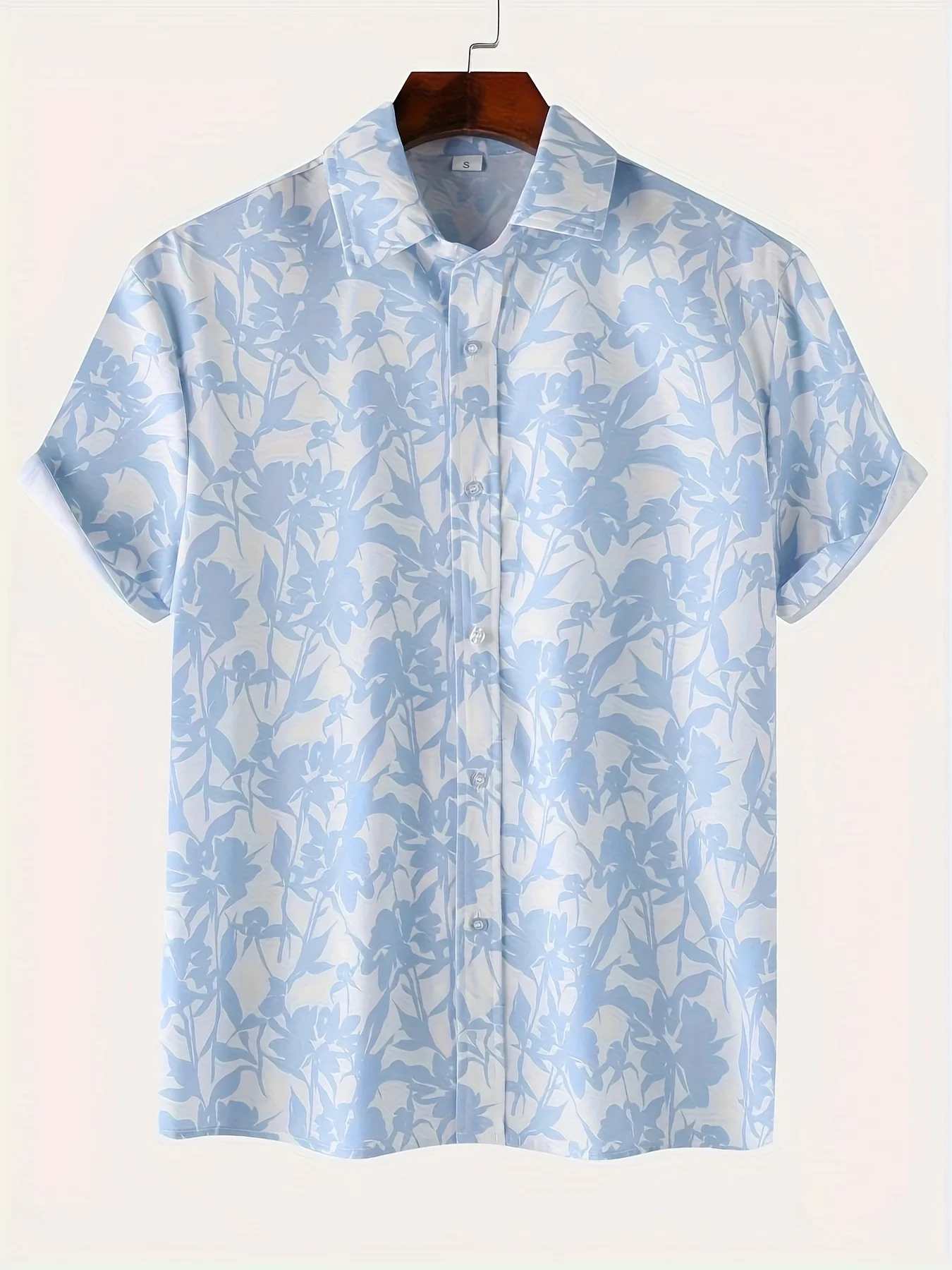 Herren Multi-Style Hellblaues  – Vintage Hawaiian Floral Shirt Bewertung und Preis