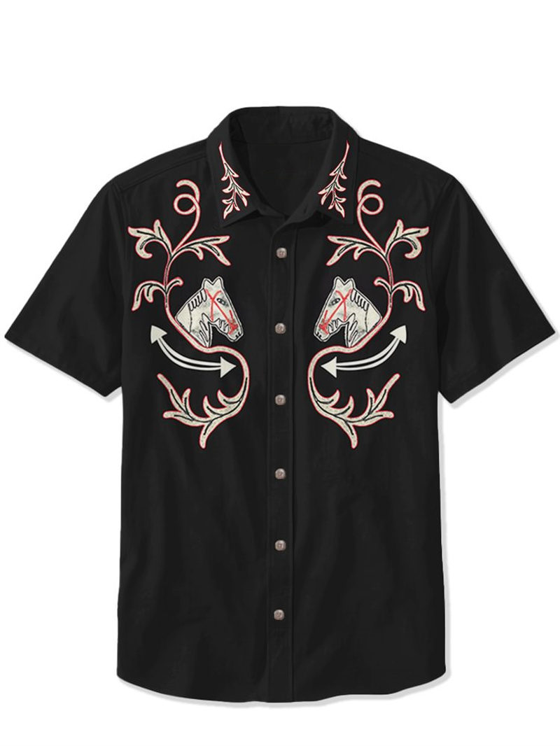 Herrenhemd Retro Kurzarm Skele – Vintage Hawaiian Floral Shirt Bewertung und Preis